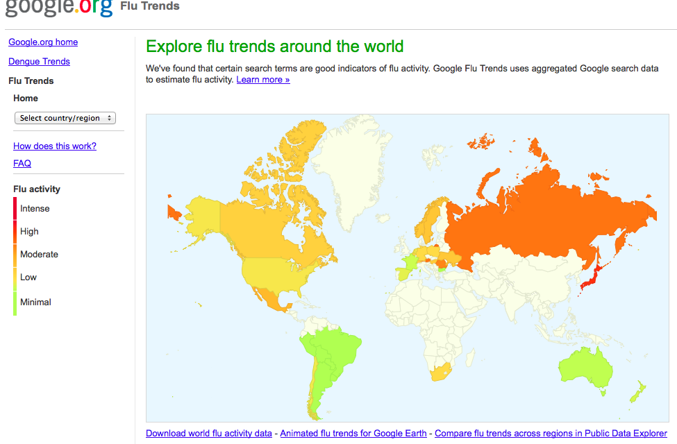 구글의 잘못된 미국 독감 예측